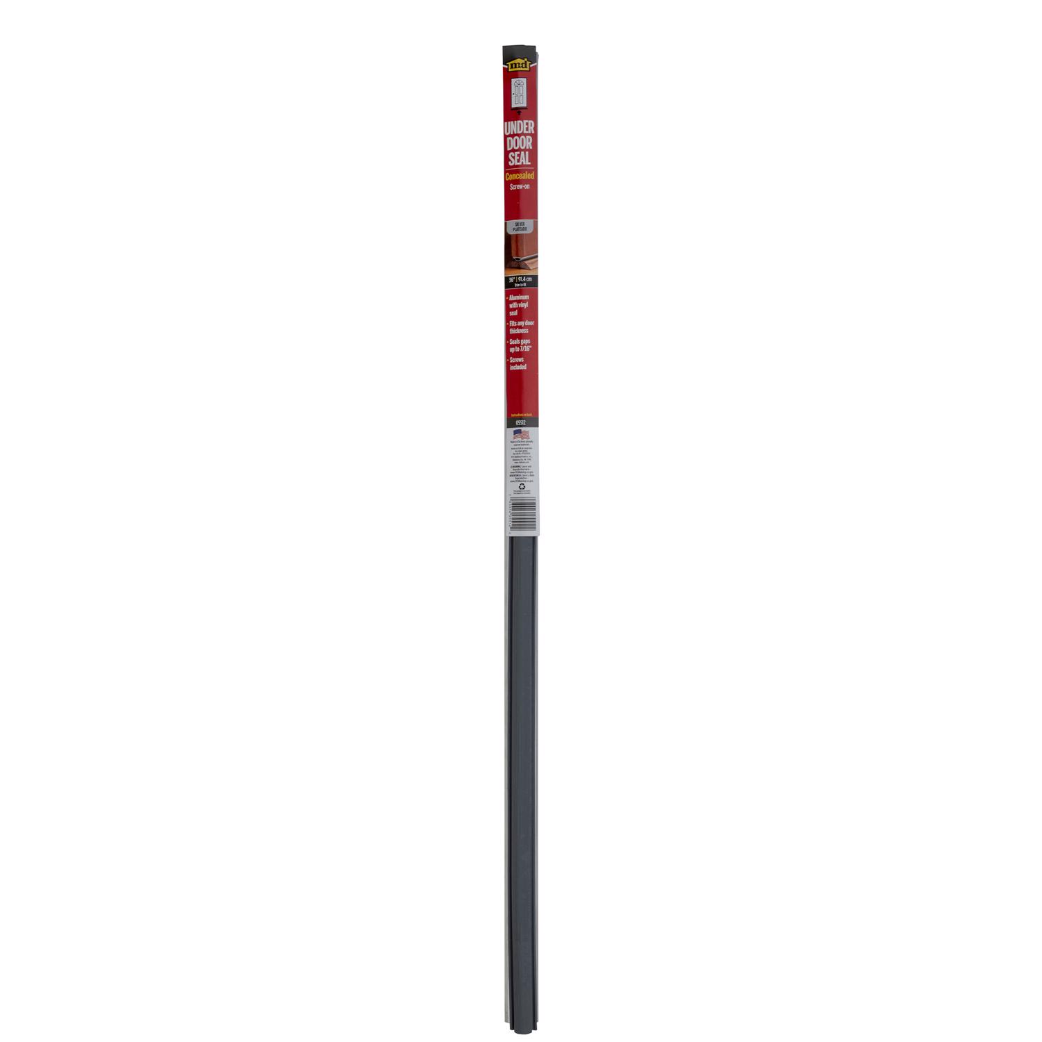 M-D Building Products Silver Aluminum Under Door Seal For Doors 36 in. L X 0.5 in.