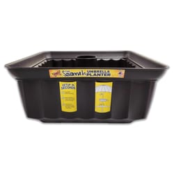 Savannah Planter 5.5 in. H X 13 in. W X 13 in. D Plastic Umbrella Planter Brown