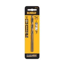 DEWALT Black & Gold 11/32 in. X 4-7/8 in. L High Speed Steel Drill Bit 3-Flat Shank 1 pk