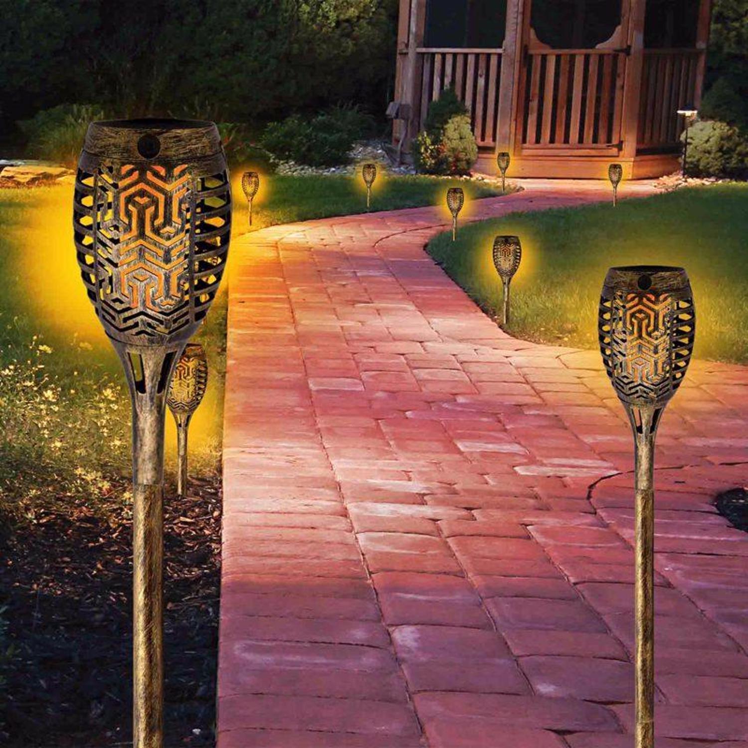 Blazing LEDz Burnished Black Solar Powered 0.1 W LED Pathway Light