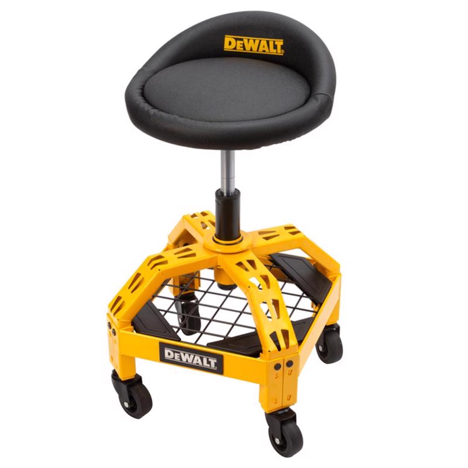 DeWalt Black Vinyl / Foam Swivel Adjustable Shop Stool Mfr# 41562