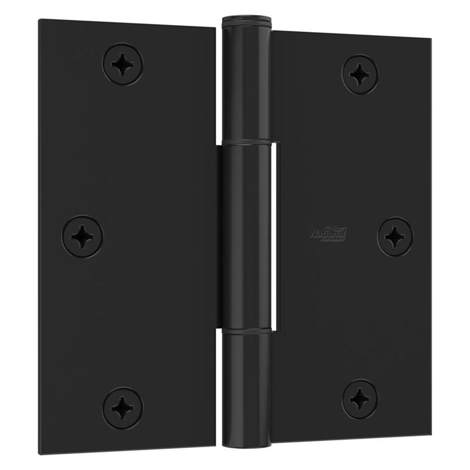 Squeak Guard Series Door Hinge, 3-1/2 in H Frame Leaf, 3/32 in Thick Frame Leaf, Steel, Matte