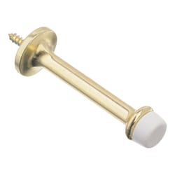 Ace 3 in. W Metal Bright Gold Rigid Door Stop Mounts to door and wall 1/8 in.