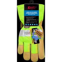 Kinco Men's Outdoor Hi-Viz Work Gloves Green M 1 pair