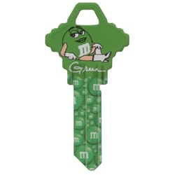 HILLMAN M&Ms Green House/Office Key Blank 68 Single For Schlage Locks Green