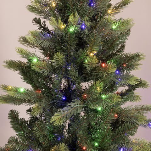 Holiday Bright Lights 1-2 Tree 7 ft. Full LED 450 ct Cayce Pine