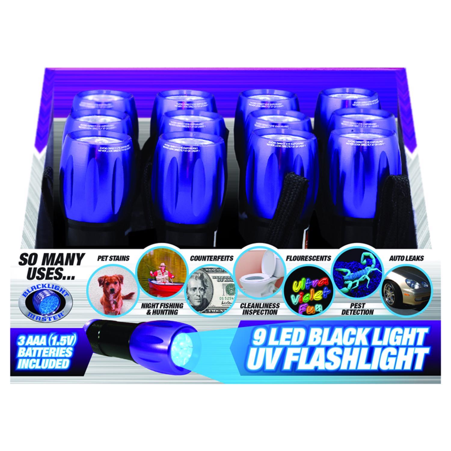 Blacklight Master 15 lm Black/Purple LED UV Flashlight AAA Battery Mfr#  302490 - Ace Hardware