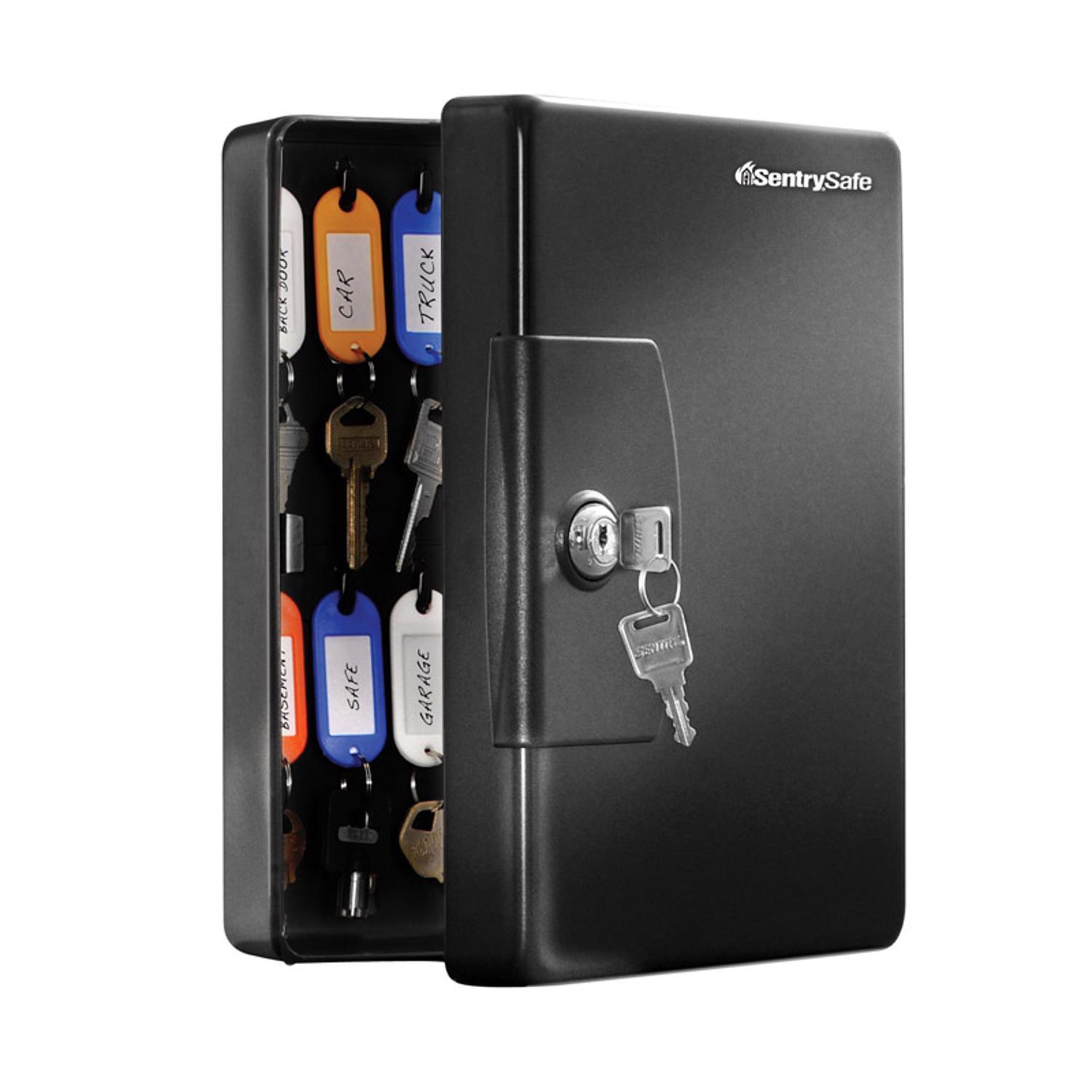 SentrySafe ブラック 金庫 キー式 Sentry Safe Black Steel Key Cabinet 10 in. 7.7 in. 3.7 in. Mfr