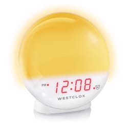 Westclox White Alarm Clock Digital Battery Operated