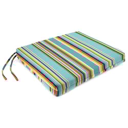 Jordan Manufacturing Multicolored Stripe Polyester Seat Pad 17 in. W X 19 in. L