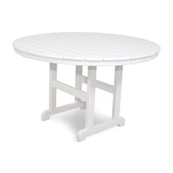 Ivy Terrace Classics White Round HDPE Transitional Dining Table