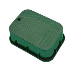 Dura 12 in. W X 17 in. D X 6 in. H Rectangular Valve Box with Lid Green