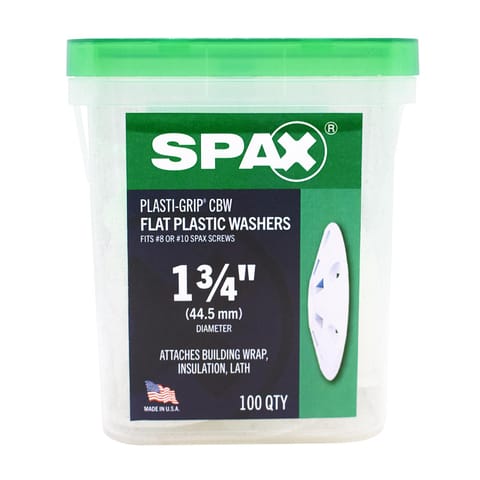 SPAX Plasti-Grip Polypropylene 1-3/4 in. Flat Washer 100 pk Mfr
