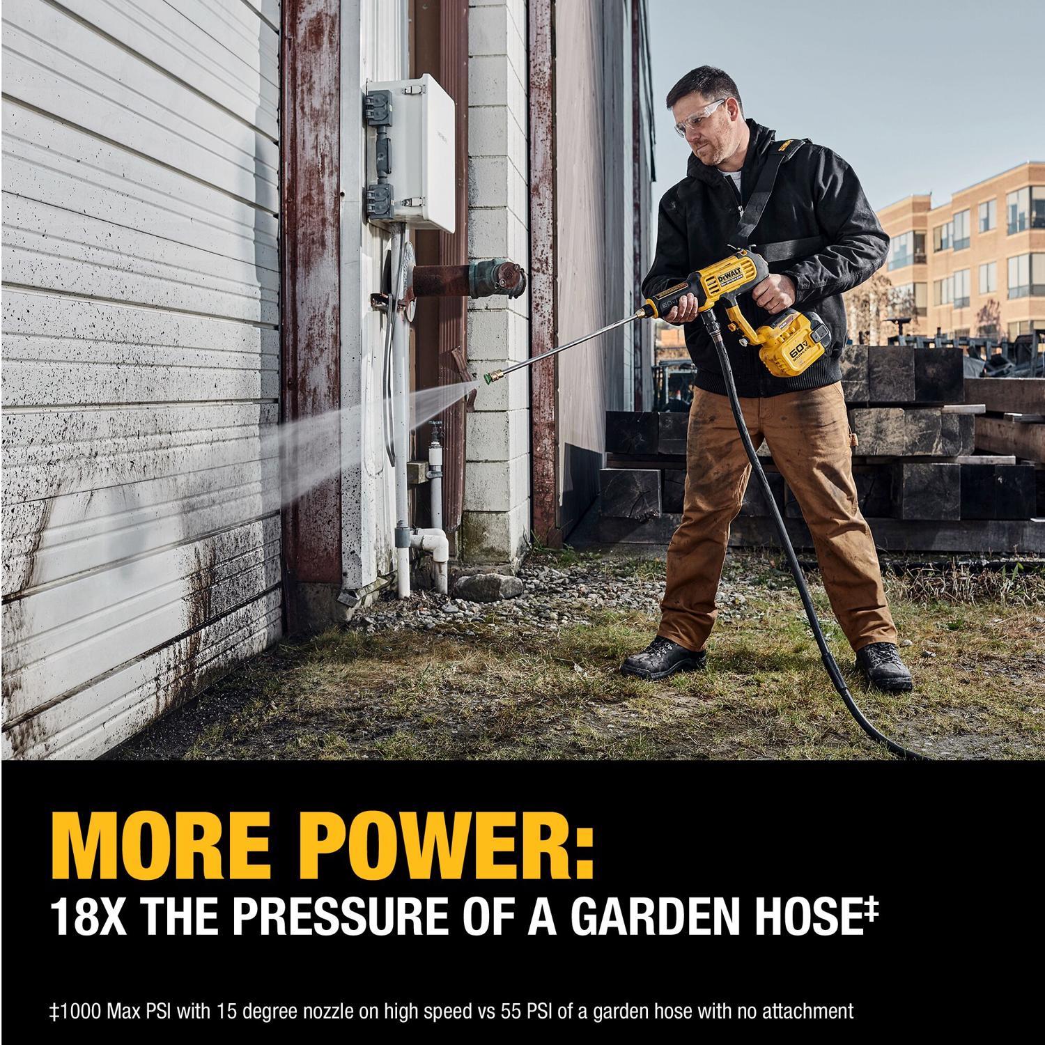 DeWalt 60V MAX DCPW1000X1 1000 psi Battery 1 gpm Portable Power