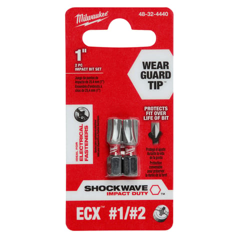 Milwaukee Shockwave ECX 1/4 in. X 1 in. L Impact Insert Bit Set