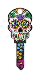 Lucky Line Key Shapes Sugar Skull House Key Blank Single For Schlage Multicolored
