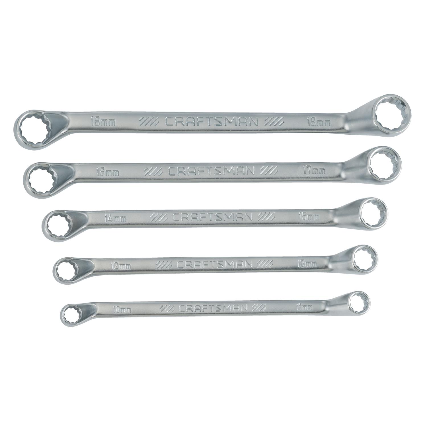 CRAFTSMAN 12 Point Metric Deep Offset Box Wrench Set 5 pc Mfr