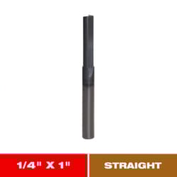 Diablo 1/4 in. D X 2-1/2 in. L Carbide Double Flute Straight Router Bit