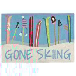 Liora Manne Frontporch 1.67 ft. W X 2.5 ft. L Blue Casual Polyester Accent Rug