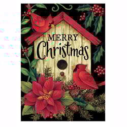 Divinity Merry Christmas Cardinal Birdhouse Boxed Xmas Card 18 pk