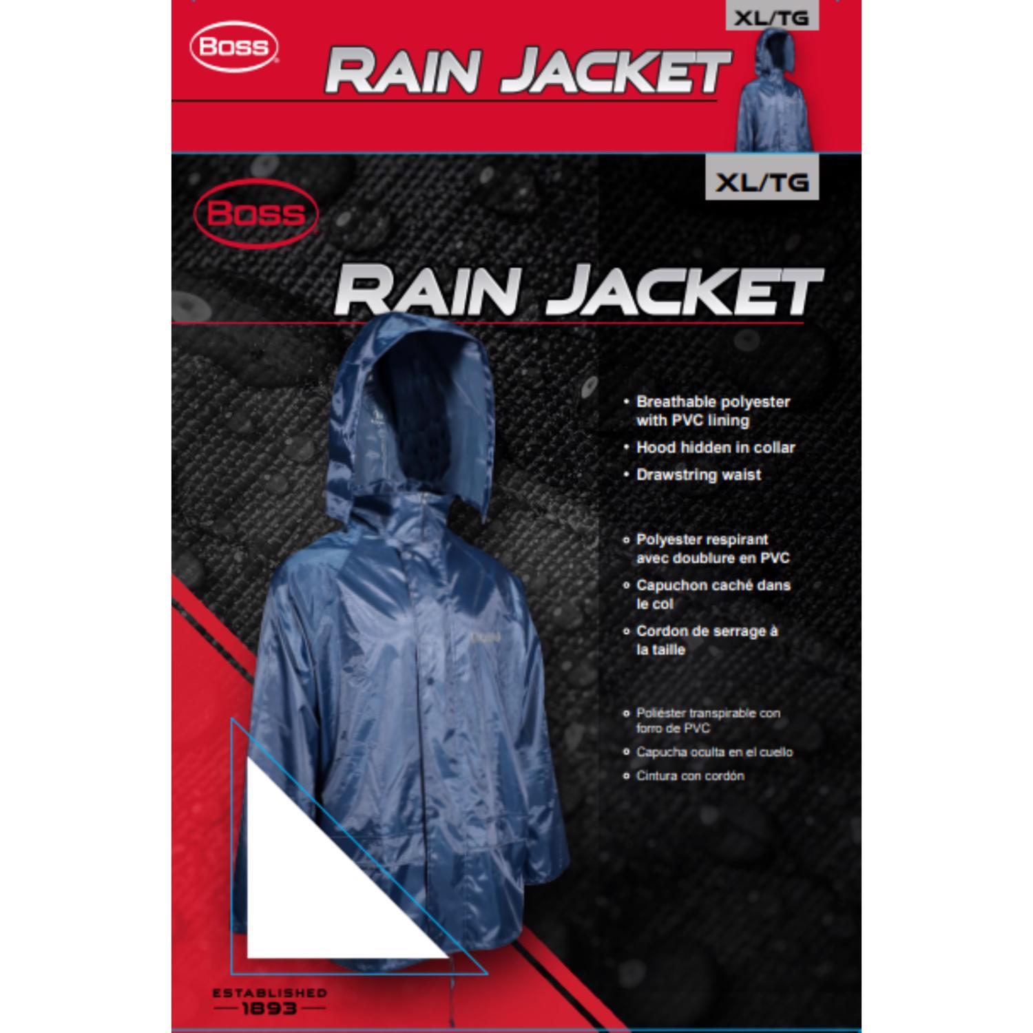 Boss Blue PVC/Polyester Rain Jacket XL Mfr# B44523/XL - Ace Hardware