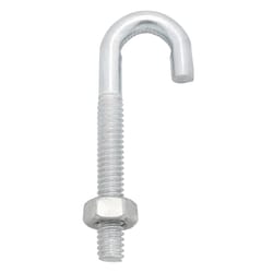 Hampton Small Zinc-Plated Silver Zinc 1 in. L J-Bolt 375 lb 1 pk