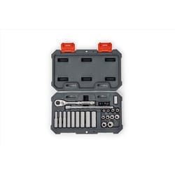 Crescent 1/4 in. X 1/4 in. drive SAE 6 Point Socket Wrench Set 26 pc