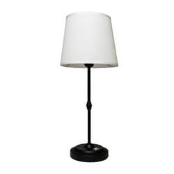 Galena 17 in. Matte Black Table Lamp