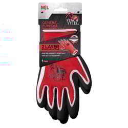 Medline Industries Work Gloves Black/Red M/L 1 pair