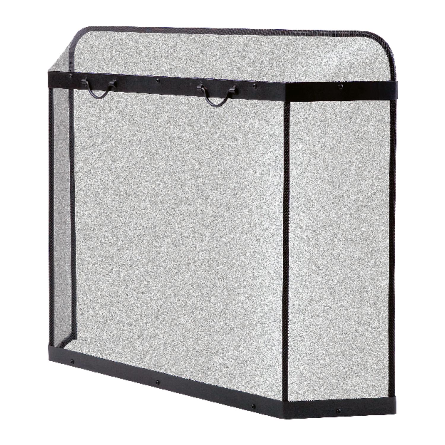 Panacea Black Matte Steel Fireplace Screen Spark Guard Mfr# 15113