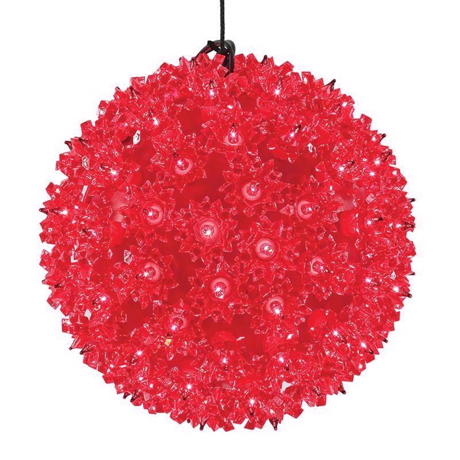 Celebrations LED Red 100L T5 Starlight Sphere 7.5 in. Hanging