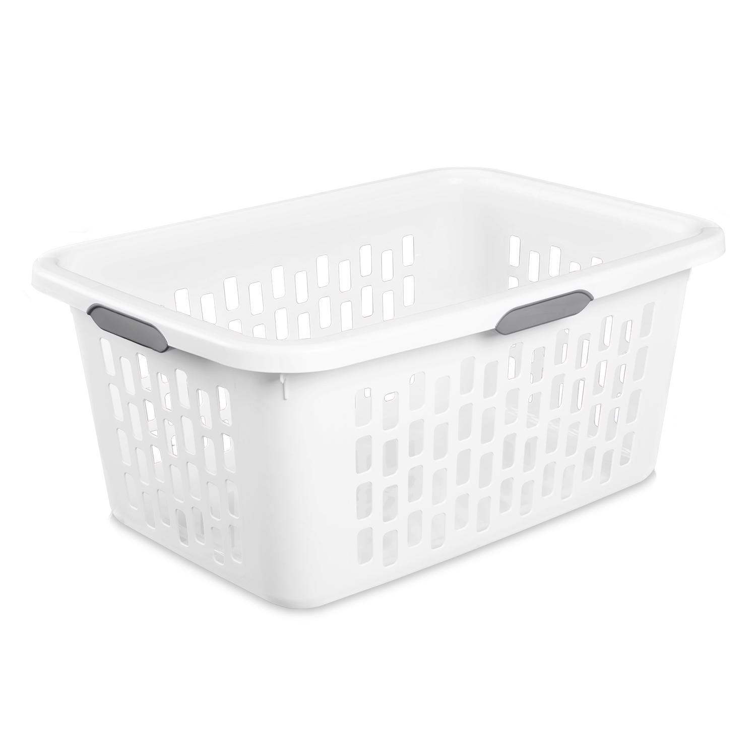 Sterilite White Plastic Laundry Basket Mfr# 12028006 - Ace Hardware