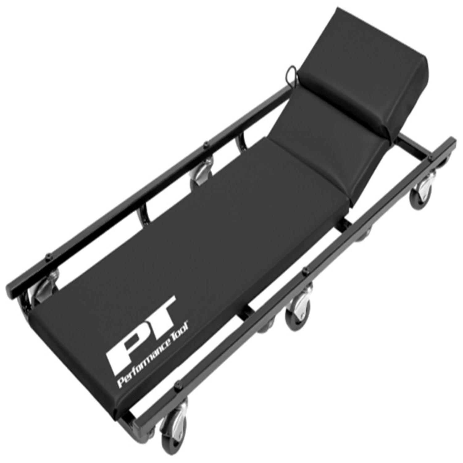Performance Tool W85005 40-Inch 6 Caster Creeper with Cushioned Headrest , Black