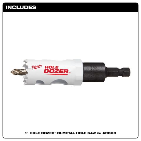 Milwaukee 1-1/8 Inch Hole Dozer Hole Saw With Carbide Teeth – 4 TPI For Extreme Materials