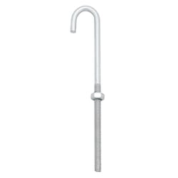 Hampton Small Zinc-Plated Silver Zinc 1 in. L J-Bolt 115 lb 1 pk