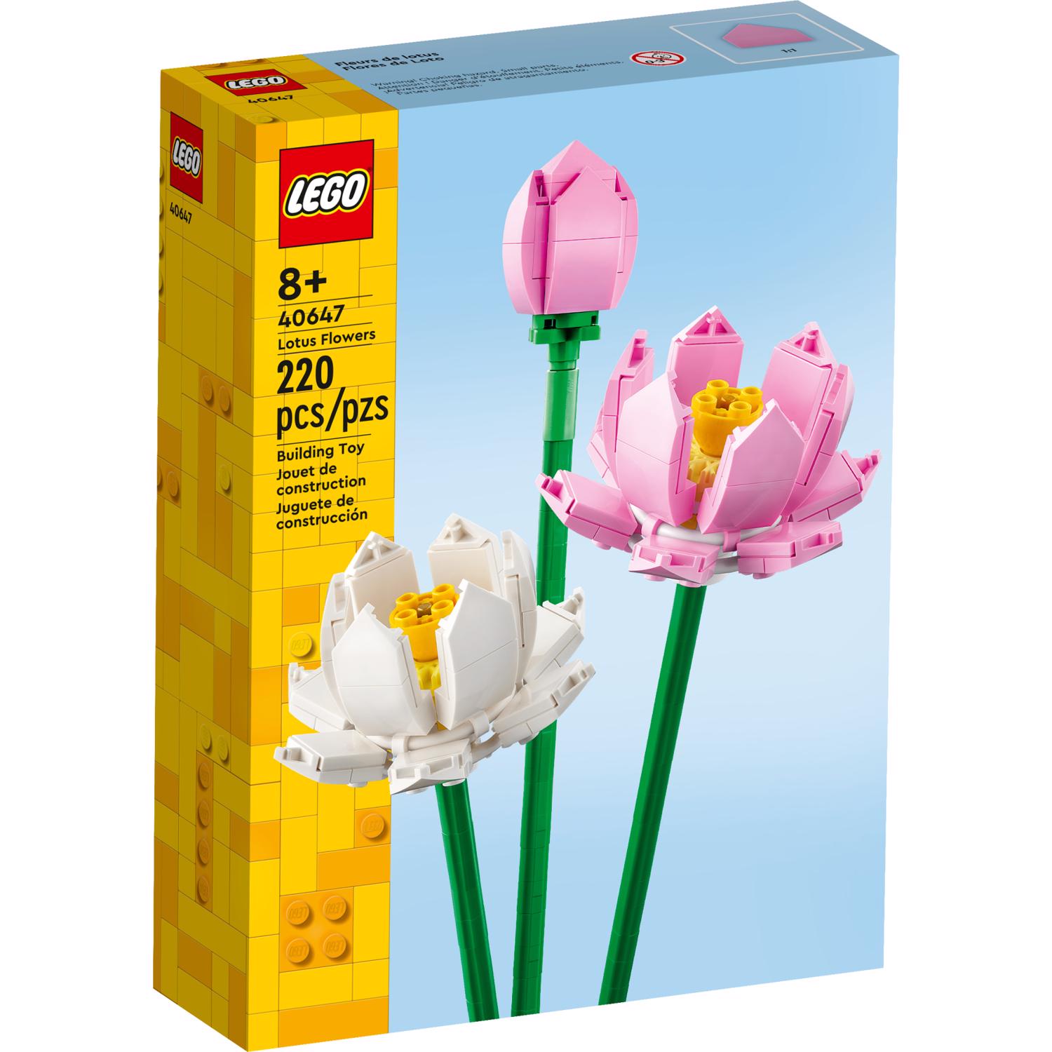 LEGO Botanicals Lotus Flower Building Set Multicolored 220 pc