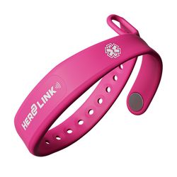 Hero Link Hot Pink Medical ID Bracelet 1 each