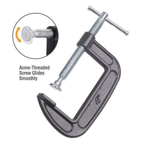 Steel Grip 4 in. Adjustable C-Clamp 1 pc Mfr# 2262376 - Ace Hardware