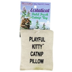 Esctaticat For Cat Beige Plush Pillow Catnip Toy Large