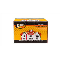 Ruffies Pro 42 gal. Contractor Bags Wing Ties 20 pk