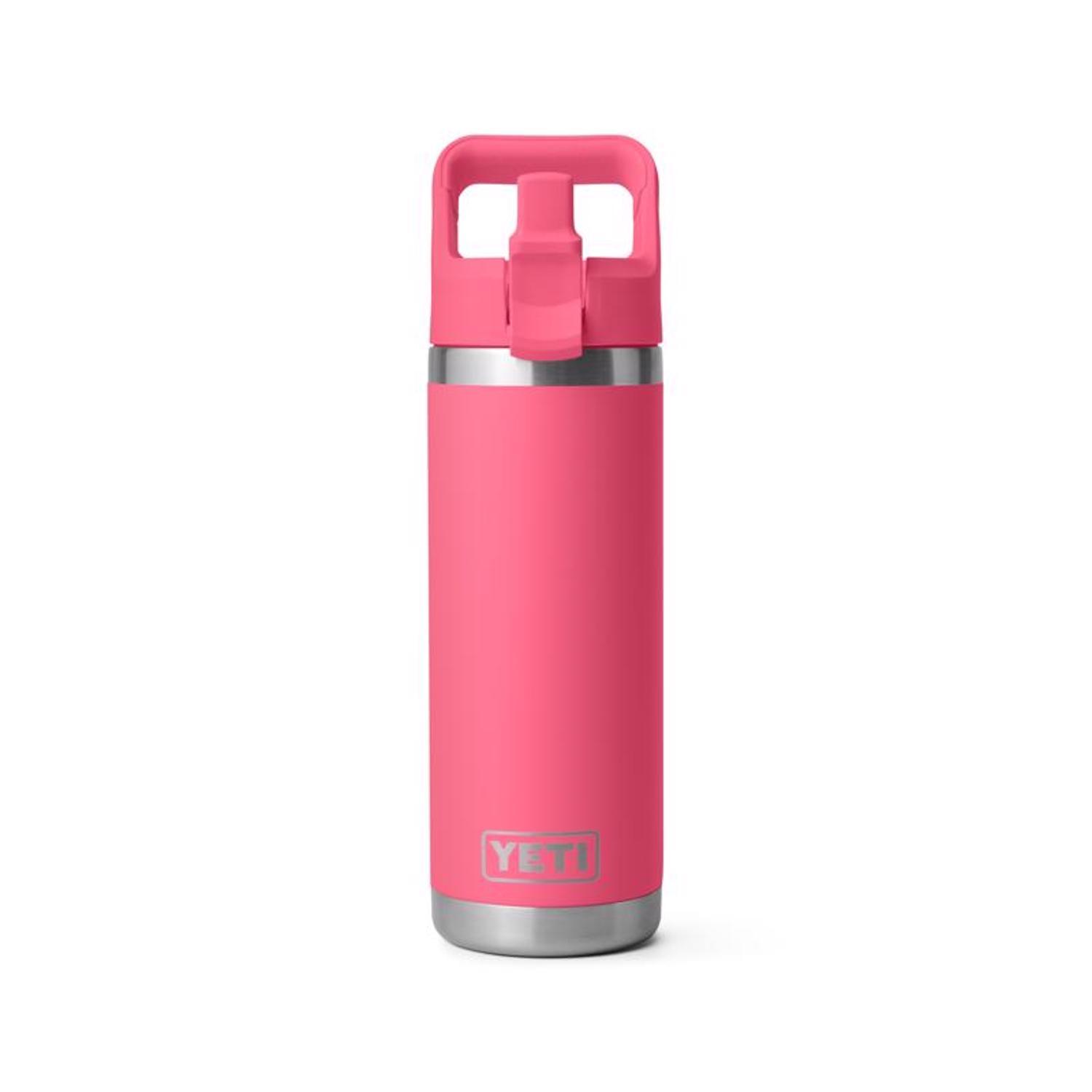 YETI Rambler 18 oz Tropical Pink BPA Free Bottle Straw Cap Water