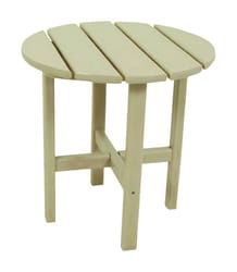 Ivy Terrace Classics Tan Round HDPE Contemporary Side Table