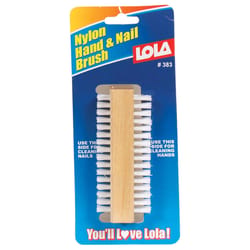 Lola 3.88 in. W Wood Handle Hand and Nail Brush