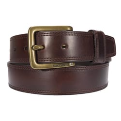 Carhartt 31 in. 34 in. Leather Engraved Buckle Belt 1.5 in. W Brown