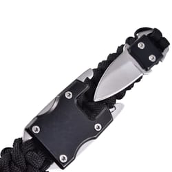 Mad Man Mens Paracord Round Black Survival Bracelet