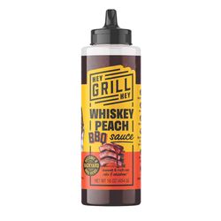 Hey Grill Hey Whiskey Peach BBQ Sauce 16 oz