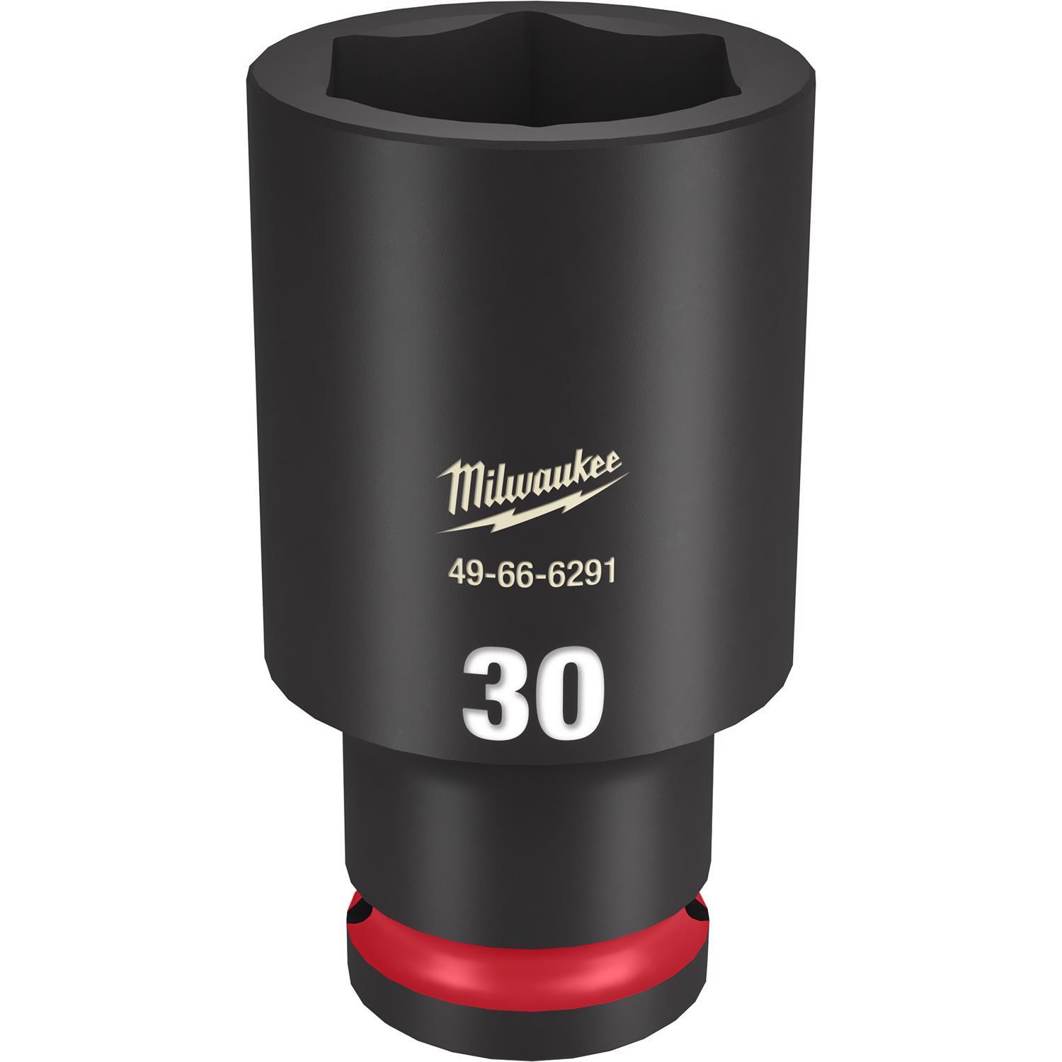 Milwaukee Shockwave 30 mm X 1/2 in. drive Metric/SAE 6 Point Deep