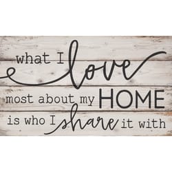 P Graham Dunn 14 in. H X 24 in. L Black/White Wood Wall Art