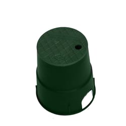 Dura 6.25 in. W X 6.25 in. D X 6 in. H Round Valve Box with Lid Green