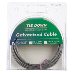 Tie Down Engineering 3/16 in. D X 50 ft. L Galvanized Steel Aircraft Cable